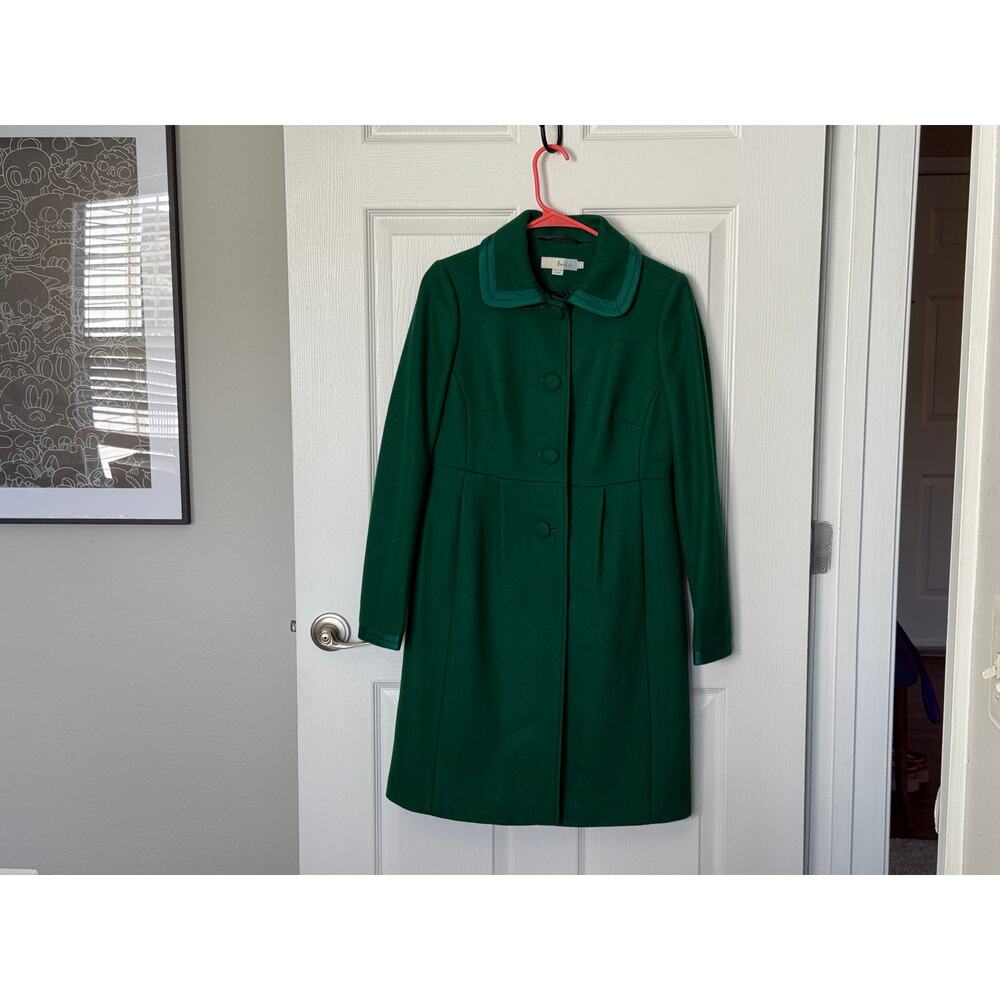 Boden Green Big Button Coat